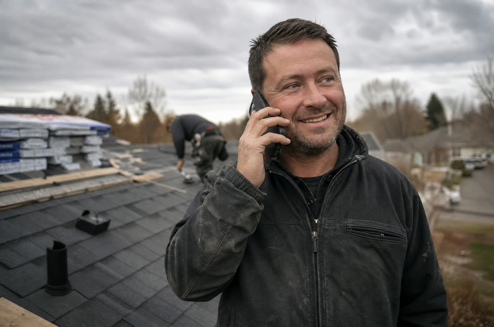 Business owner taking the call